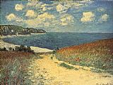 Claude Monet Famous Paintings - Chemin dans les Bles a Pourville